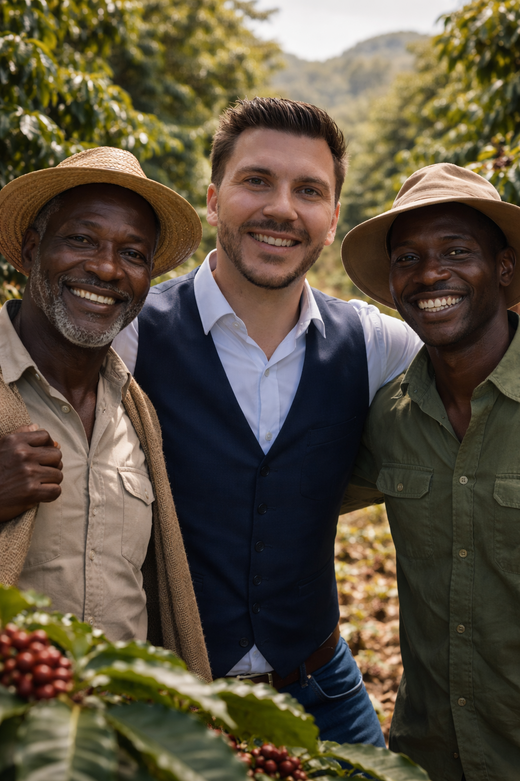 Patrick Spinotti in der Kaffeeplanzung